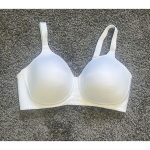 Vanity Fair Women's Bra 38D Style 71380 Wireless, back smoothing, white, NWOT